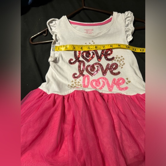 Isaac Mizrahi children’s Love Dress. Pink, white, sparkles. Girls L (10-12) Used - Picture 5 of 6